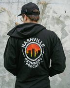 Logo Full-Zip Hoodie Sweatshirt, Black