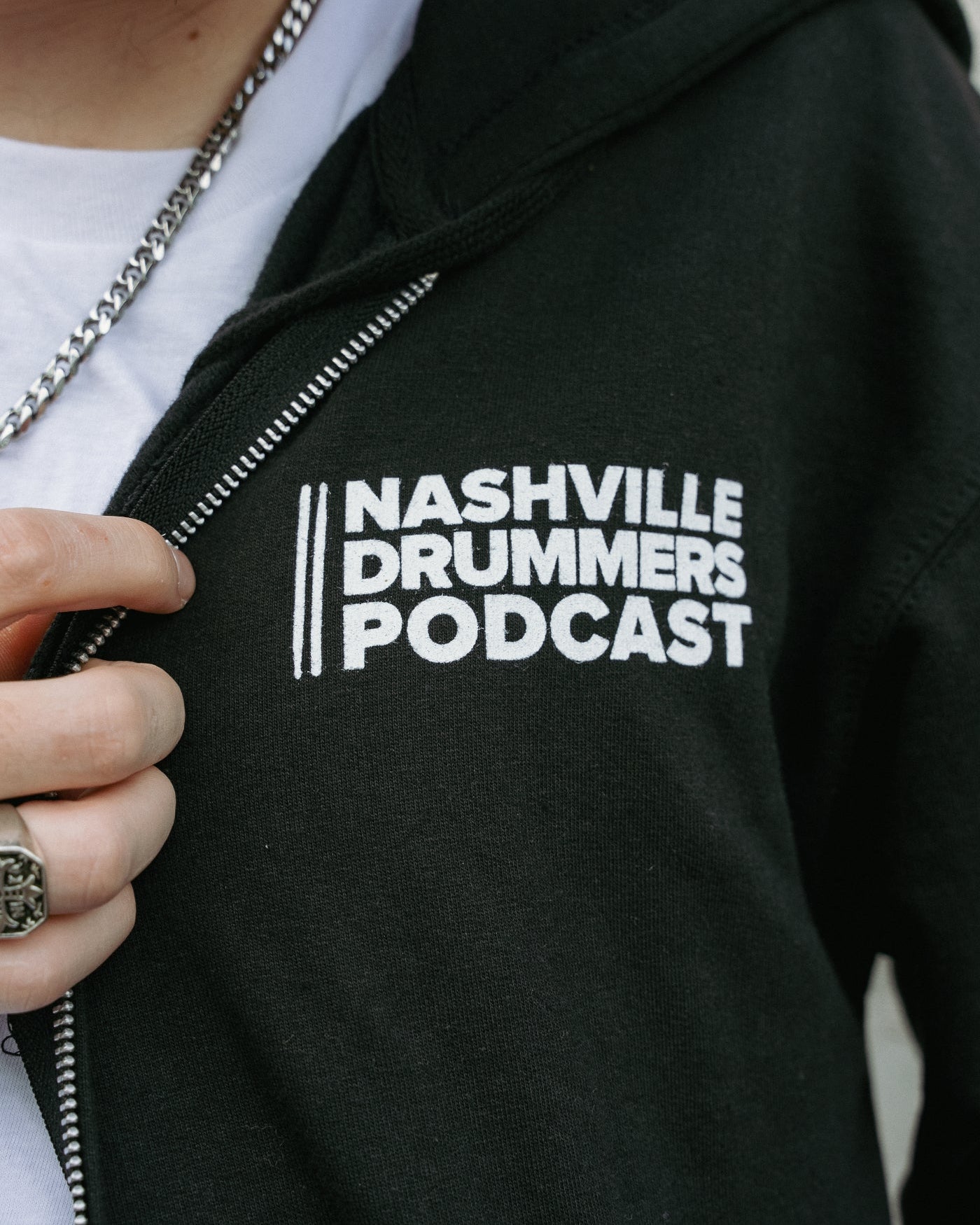 Logo Full-Zip Hoodie Sweatshirt, Black