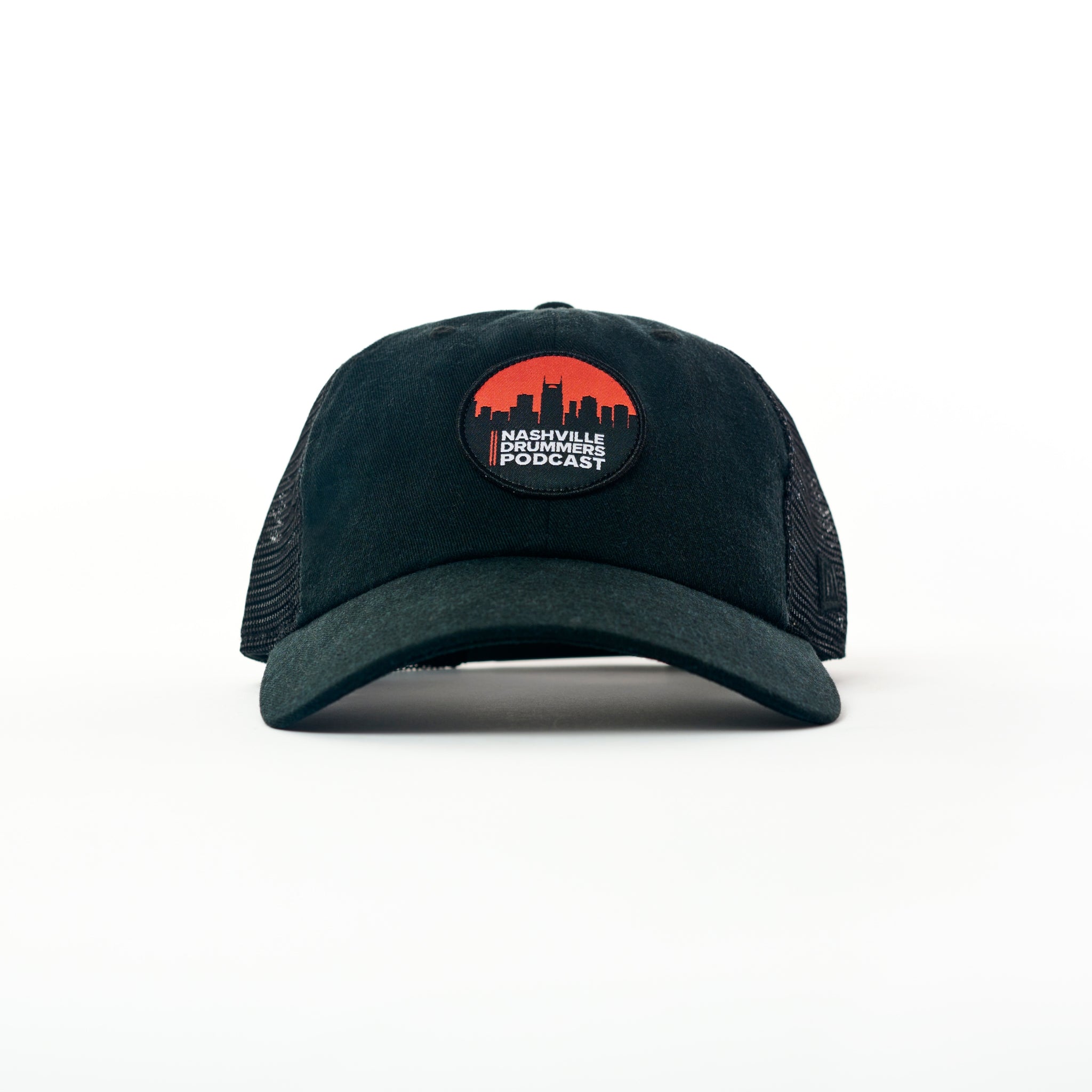 Trucker Mesh Snapback w/ Logo Woven Label, Black