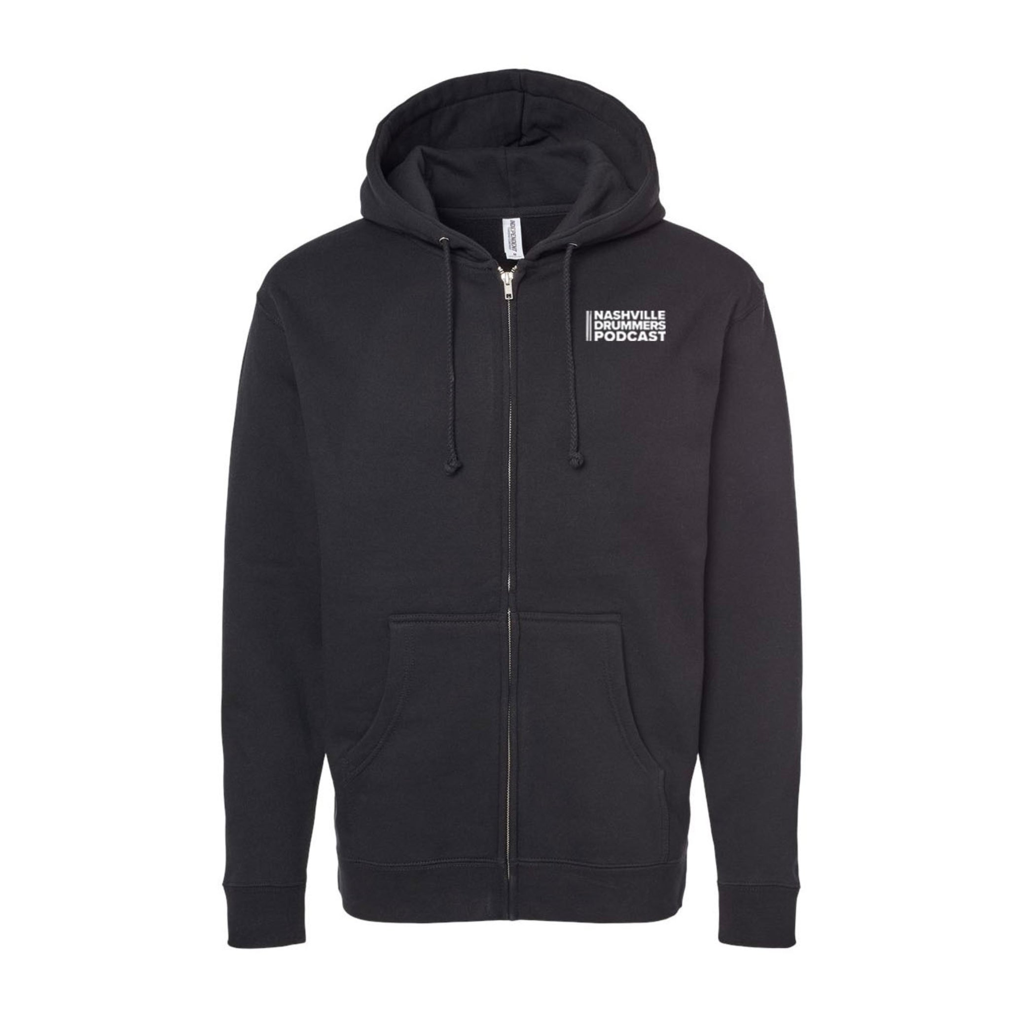 Logo Full-Zip Hoodie Sweatshirt, Black